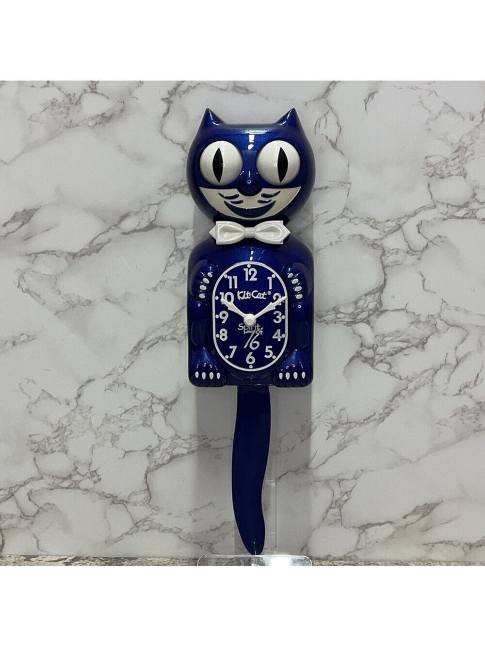 Rare Spirit of 76 Kit-Cat Klock Clock in sparkle Blue